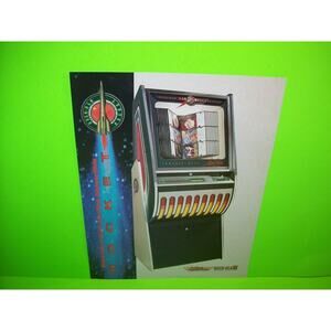 Rock Ola Rocket Jukebox FLYER 1996 Original Phonograph Music Promo Artwork Sheet